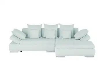 switch Ecksofa mit Kissen hellblau - Webstoff Ivan
