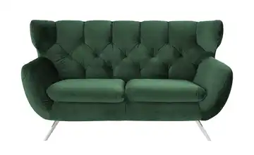 pop Sofa Caldara Chrom 2 Smaragd (Dunkelgrün)