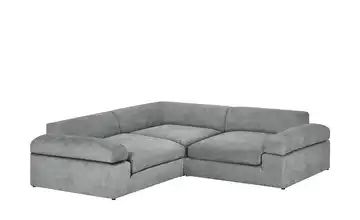 smart Ecksofa grau - Flachgewebe Lianea