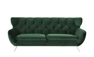 pop Sofa Caldara Chrom 3 Smaragd (Dunkelgrün)