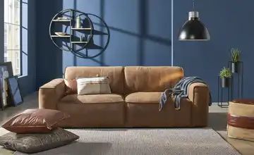 Gray & Jones Ledersofa Black Coast