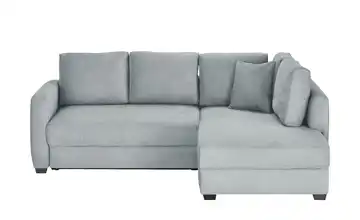 bobb Ecksofa mit Boxspringpolsterung Lisa de Luxe Grau rechts Webstoff grob