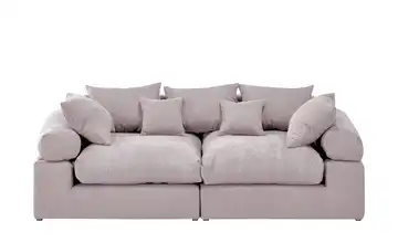 smart Big Sofa Lionore Flachgewebe Altrosa