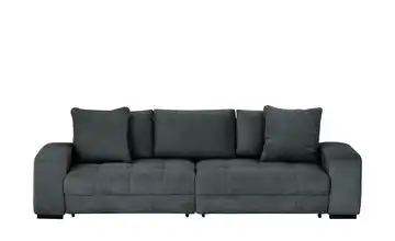 bobb Big Sofa Caro Flachgewebe fein Schwarz-Grau