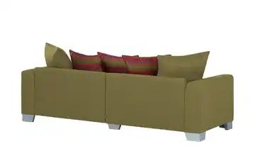 smart Big Sofa Tonja | Grün / Rot / Orange, Flachgewebe