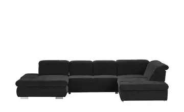 Lounge Collection Wohnlandschaft mit verschiedenen Funktionen Spencer rechts Schwarz Erweiterte Funktion