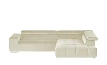 uno Ecksofa aus Samt Origo Creme rechts
