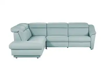 himolla Ecksofa Leder 9707 links Hellblau Grundfunktion
