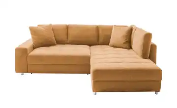 bobb Ecksofa Arissa de Luxe Honiggelb Webstoff rechts