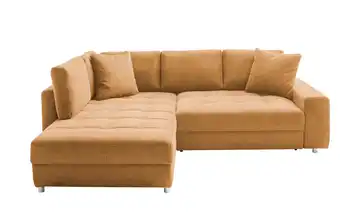bobb Ecksofa Arissa de Luxe Honiggelb Webstoff links