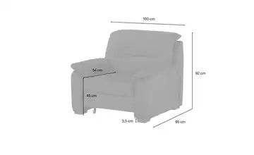 meinSofa Sessel mit ausziehbarem Hocker Vera