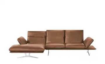 KOINOR Ecksofa Echtlederbezug Francis Rotbraun links 2,5