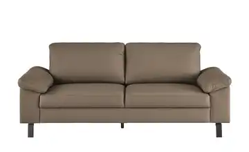 Max Schelling Ledersofa aus Echtleder Maximum 3 Winkel Schwarz, matt Haselnussbraun
