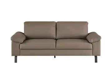 Max Schelling Ledersofa aus Echtleder Maximum 2,5 Winkel Schwarz, matt Haselnussbraun