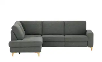 Max Schelling Ecksofa Maximum Plus Graphit links ohne Winkel Eiche, geölt