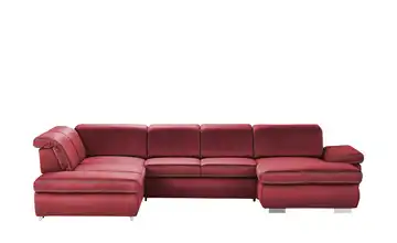 Lounge Collection Wohnlandschaft  mit verschiedenen Funktionen Amanda links Rot Grundfunktion