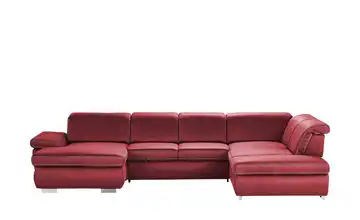 Lounge Collection Wohnlandschaft  mit verschiedenen Funktionen Amanda rechts Rot Grundfunktion