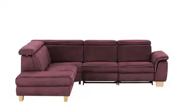 Mein Sofa bold Ecksofa Beata links Brombeer (Dunkelrot) Erweiterte Funktion