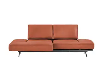 KOINOR Liegensofa Phoenix mit schwenkbarer Sitzfläche links Paprika (Orange)
