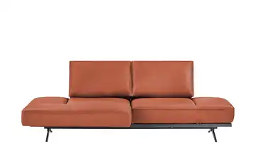 KOINOR Liegensofa Phoenix ohne schwenkbarer Sitzfläche links Paprika (Orange)