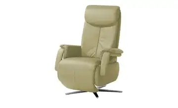 Polstermöbel Oelsa TV-Sessel aus Echtleder Mambo Bamboo (Hellgrün) Grundfunktion