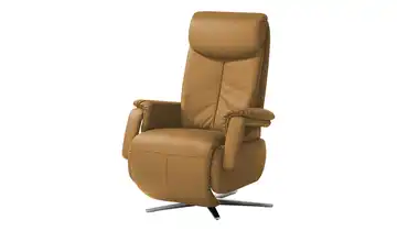 Polstermöbel Oelsa TV-Sessel aus Echtleder Mambo Senf (Gelb-Braun) Grundfunktion