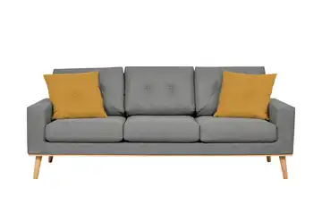 Sofa, 3-sitzig Cristy Hellgrau / Gelb