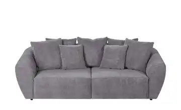 smart Big Sofa Savita Cordstoff Grau Farbe Zierkissen Grau 