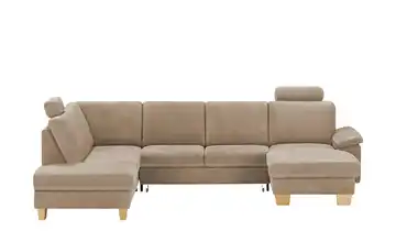 meinSofa Wohnlandschaft Leder Samu Beige links Erweiterte Funktion