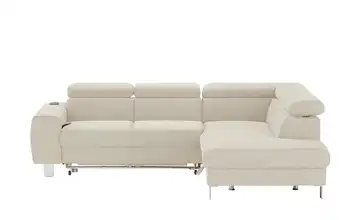 uno Ecksofa Los Angeles Creme rechts Erweiterte Funktion