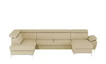 uno Wohnlandschaft mit verstellbarem Kopfteil Apollo Beige links Grundfunktion