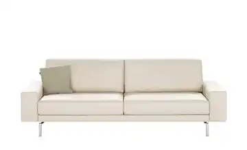 hülsta Sofa Sofabank aus Leder HS 450 Perlweiß 240 cm