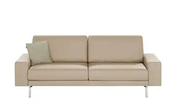 hülsta Sofa Sofabank aus Leder HS 450 Beige 220 cm