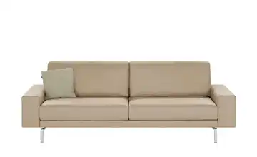 hülsta Sofa Sofabank aus Leder HS 450 Beige 240 cm