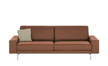hülsta Sofa Sofabank aus Leder HS 450 Signalbraun 240 cm