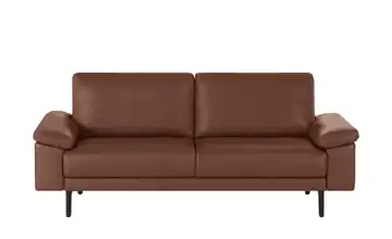 hülsta Sofa Sofabank aus Leder HS 450 198 cm Signalbraun (Rotbraun)