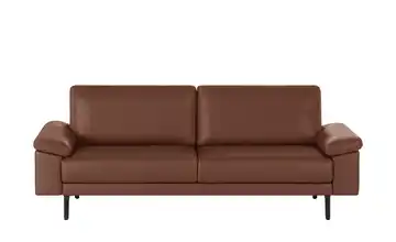 hülsta Sofa Sofabank aus Leder HS 450 218 cm Signalbraun (Rotbraun)