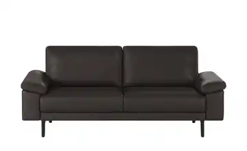 hülsta Sofa Sofabank aus Leder HS 450 198 cm Schwarzbraun