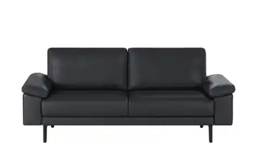 hülsta Sofa Sofabank aus Leder HS 450 198 cm Signalschwarz