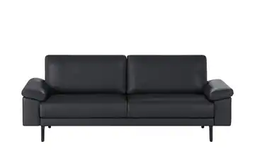 hülsta Sofa Sofabank aus Leder HS 450 218 cm Signalschwarz