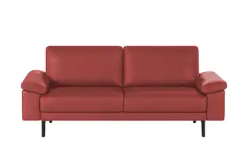 hülsta Sofa Sofabank aus Leder HS 450 198 cm Braunrot