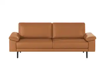 hülsta Sofa Sofabank aus Leder HS 450 218 cm Ockerbraun