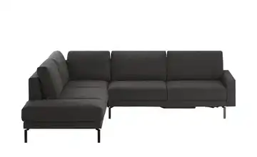 hülsta Sofa Ecksofa HS 450 links Schwarzbraun