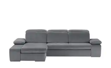 switch Ecksofa aus Mikrofaser Avilla Erweiterte Funktion Graphit Mikrofaser in Velours-Optik links