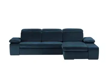 switch Ecksofa aus Mikrofaser Avilla Erweiterte Funktion Dunkelblau Mikrofaser in Velours-Optik rechts