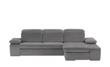 switch Ecksofa aus Mikrofaser Avilla Erweiterte Funktion Schwarz Mikrofaser in Velours-Optik rechts