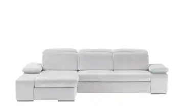 switch Ecksofa aus Mikrofaser Avilla Grundfunktion Silbergrau Mikrofaser in Velours-Optik links
