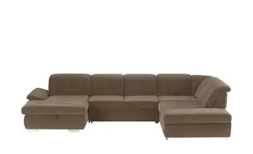 Lounge Collection Wohnlandschaft Mikrofaser Affair rechts Braun Erweiterte Funktion