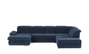 Lounge Collection Wohnlandschaft Mikrofaser Affair rechts Navy (Dunkelblau) Erweiterte Funktion