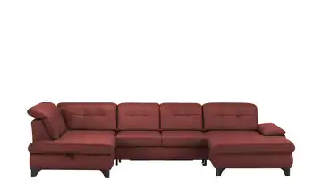 Lounge Collection Wohnlandschaft Leder Jona links Rosso (Rot) Erweiterte Funktion